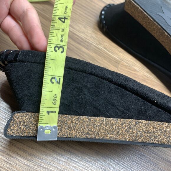 Modzori Reversible Sandals Womens 9 Wedge Cork Heels Ankle Strap Thong - Picture 10 of 10